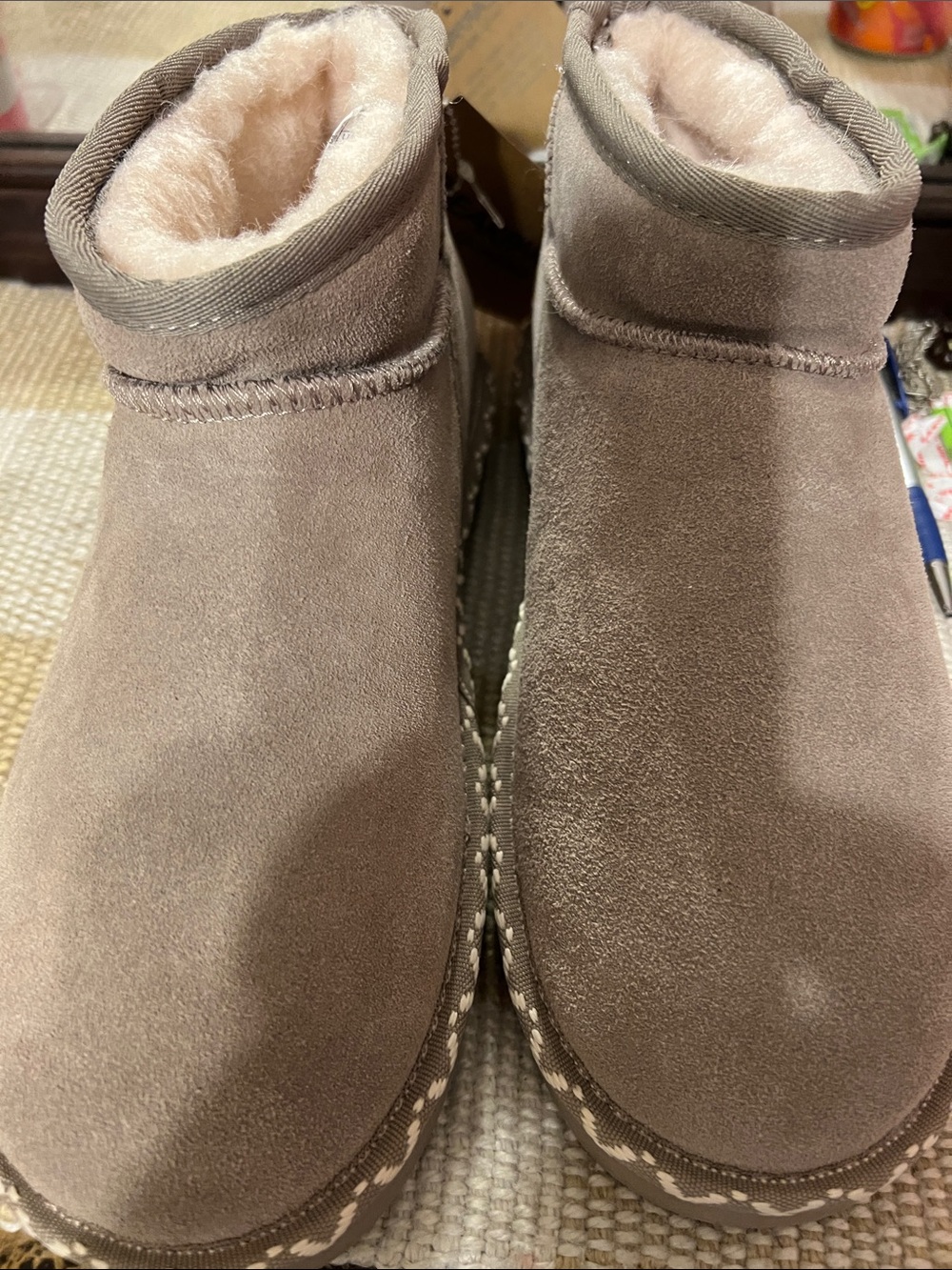 BearPaw Women’s Ankle Booties - Taupe Suede